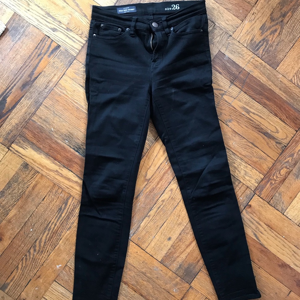 J. Crew high rise skinny black jeans